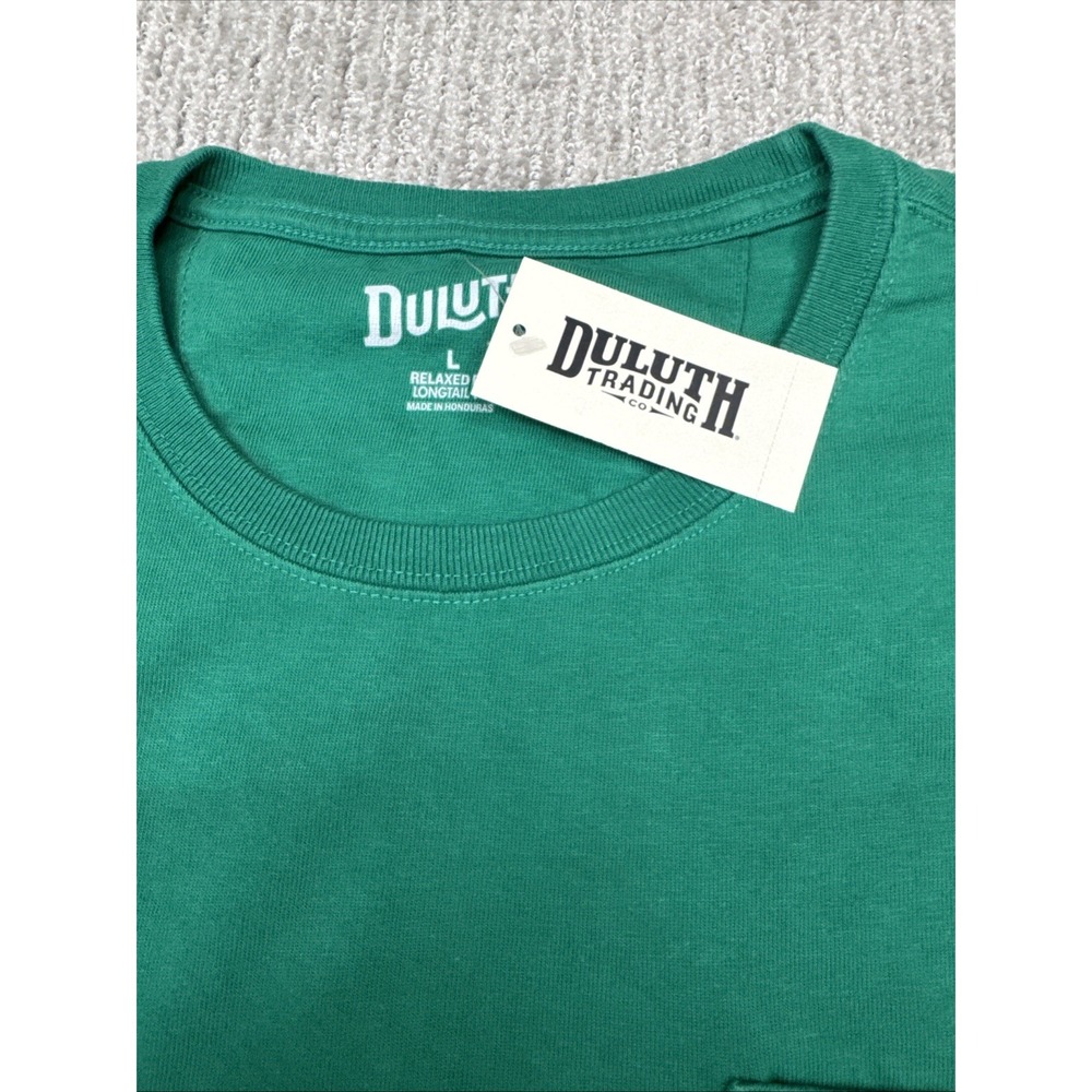 Duluth Size Large Relaxed Fit Long Tail Pocket T-Shirt Color REM #220 - Picture 4 of 11